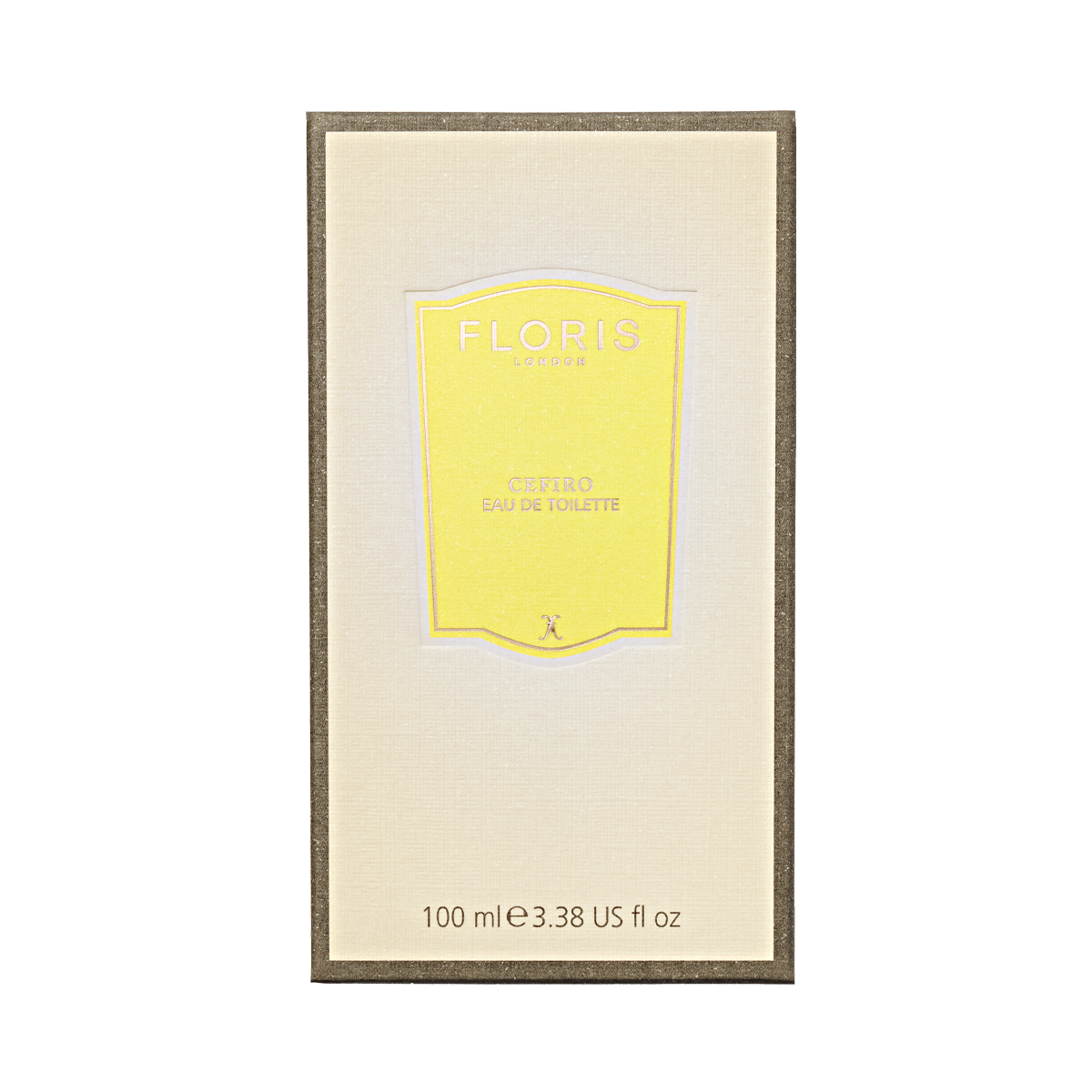 Floris London Cefiro - Eau de Toilette, 100 ml (3.38 US fl oz), a bright citrus unisex fragrance in a light beige box with yellow label.
