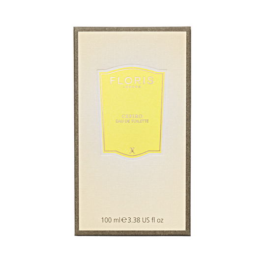 Floris London Cefiro - Eau de Toilette, 100 ml (3.38 US fl oz), a bright citrus unisex fragrance in a light beige box with yellow label.