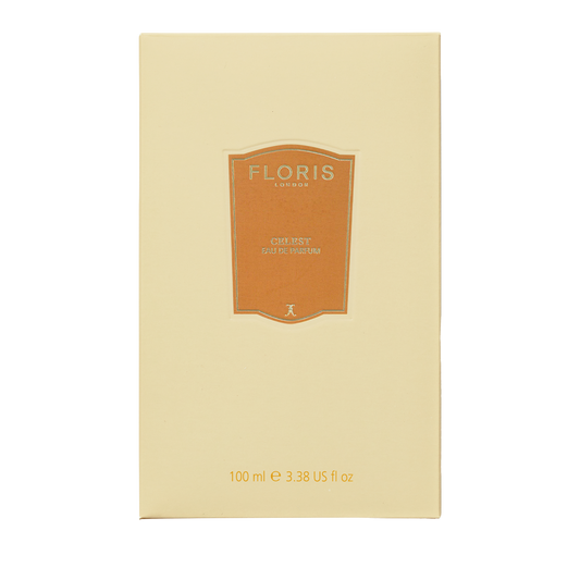 Cream-colored Floris London UK box, labeled "Celest - Eau de Parfum, 100 ml / 3.38 fl oz.