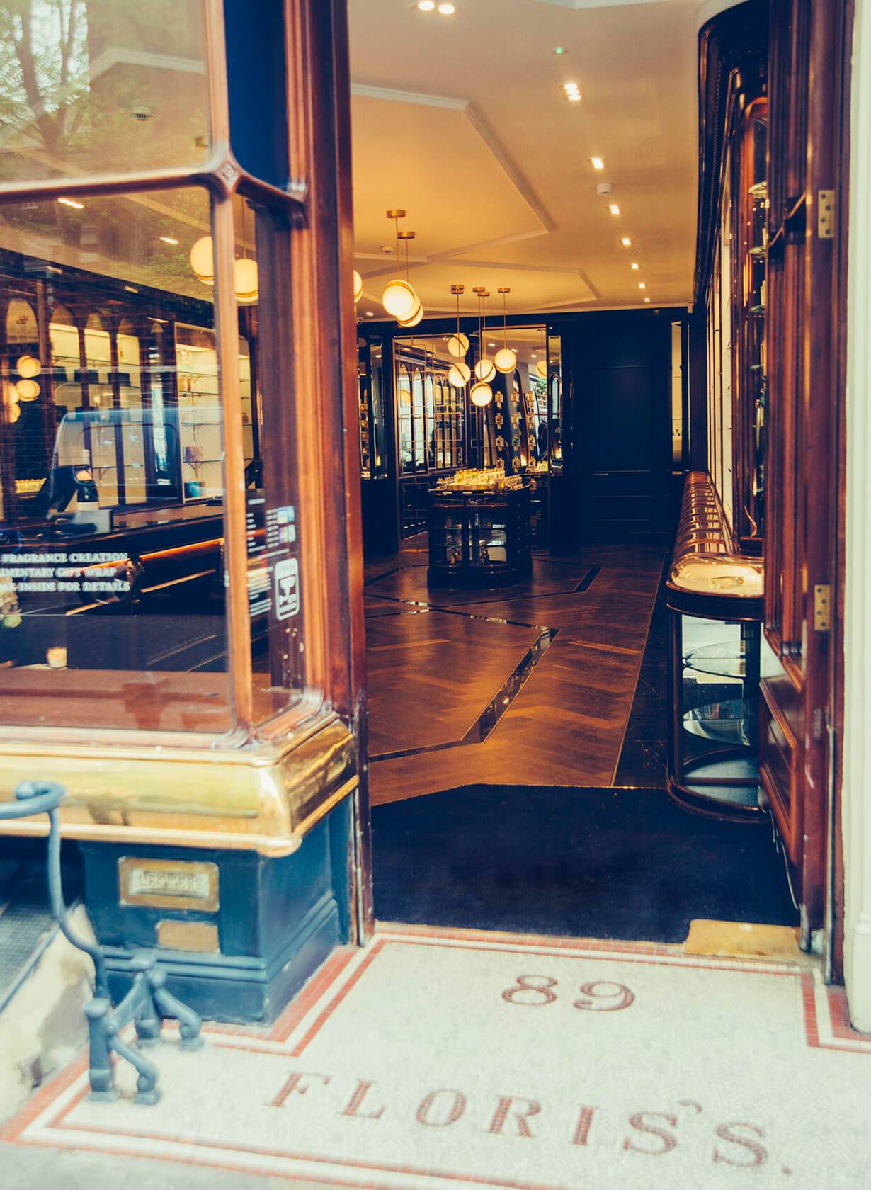 Entrance to Floris London shop 